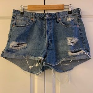 Distressed Denim Shorts H&M